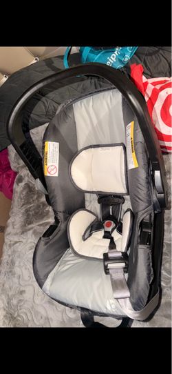 Infant Baby Car Seat with Carrying Handle – Gray & White