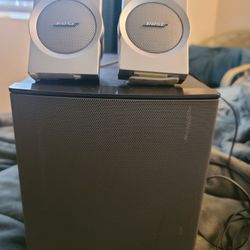 Bose sub Woofer and speakers for a computer  works and sounds good. 