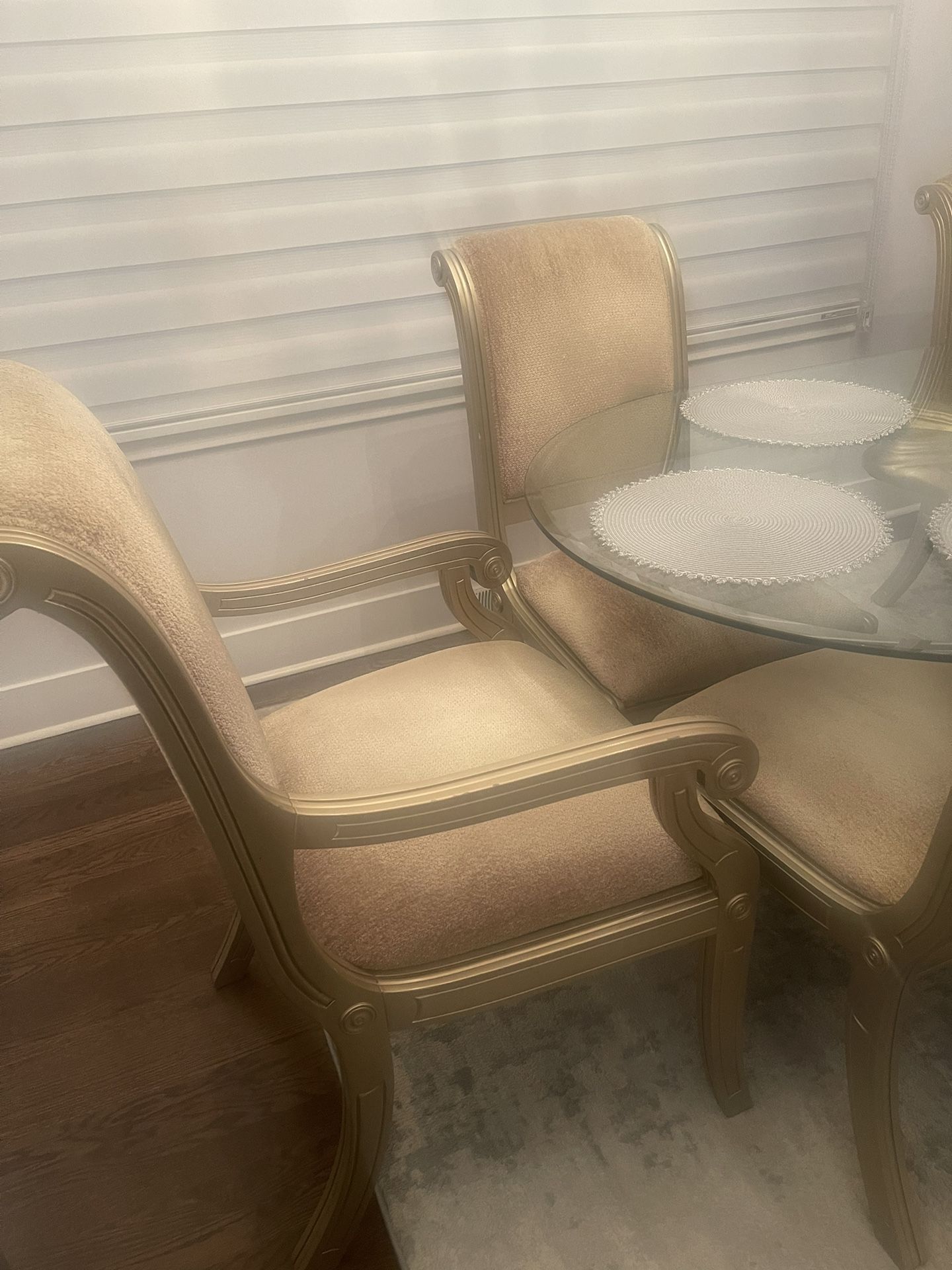  Table With 6 Chairs Very Good Condition With Mirror Good Condition Only For $799.99