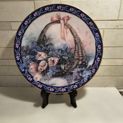 Set of 2 Lena Liu's Basket Bouquets Plate Collection 