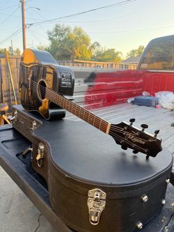 Takamine and epiphone guitar