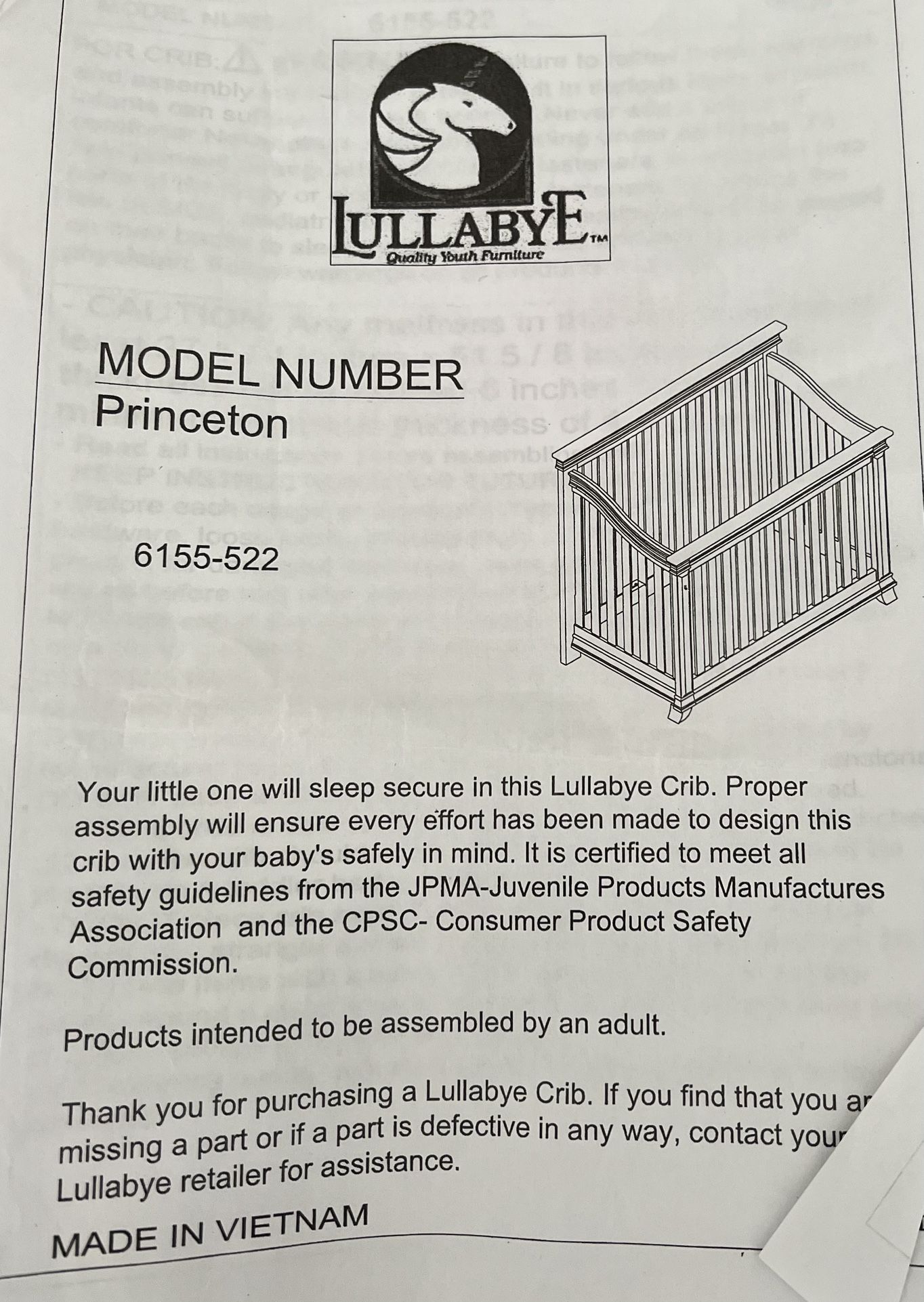 Princeton Crib/Toddler Bed + Dresser