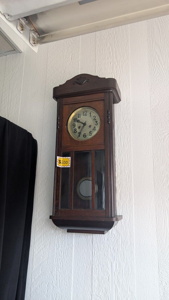 1930s German Oak Clock