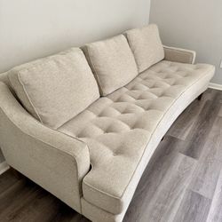 Grey Curved Couch