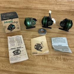 Johnson Century Antique Fishing Reels + Extras 