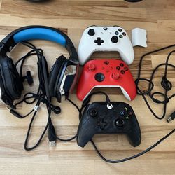 Xbox Controllers, Gaming Headset 