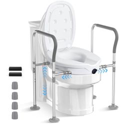 New Raised Toilet Seat with Handles(fits any toilet)