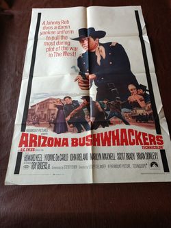 Vintage 1967 movie poster Arizona Bushwhackers