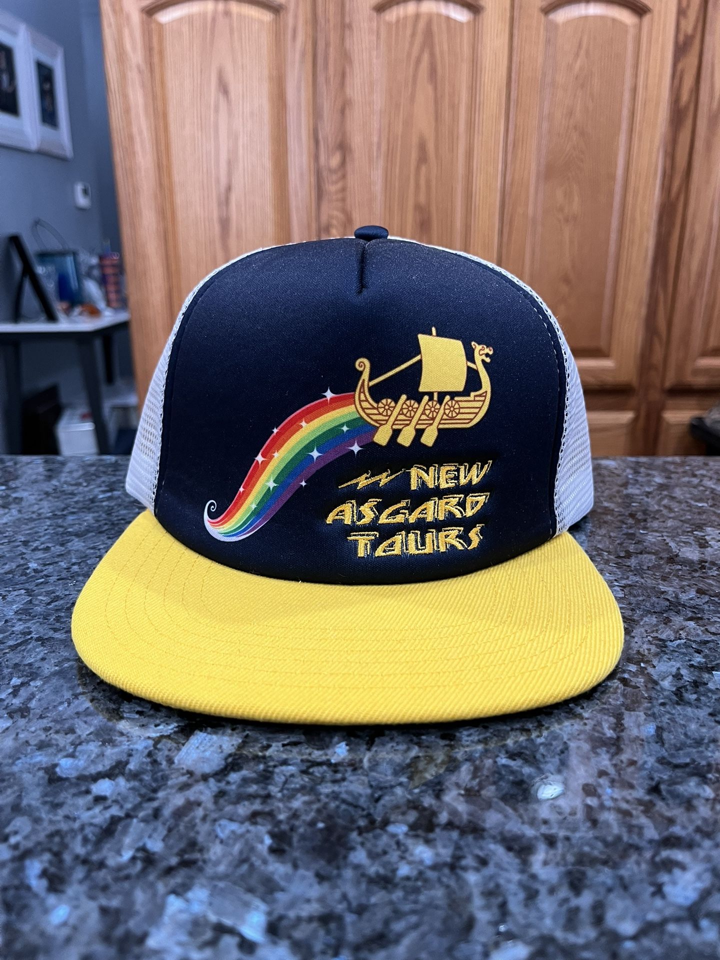 Disney Parks Marvel Thor New Asgard Tours Adjustable Trucker Hat.  Brand new with tags.  