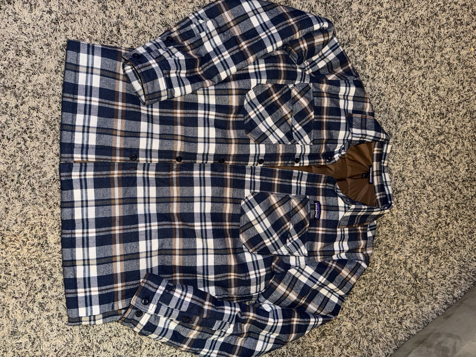 Like New Patagonia Men’s Insulated Fjord Flannel Shirt Size Large