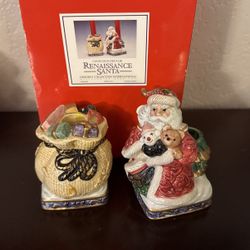 Renaissance Santa Candle Holders Fitz And Floyd 