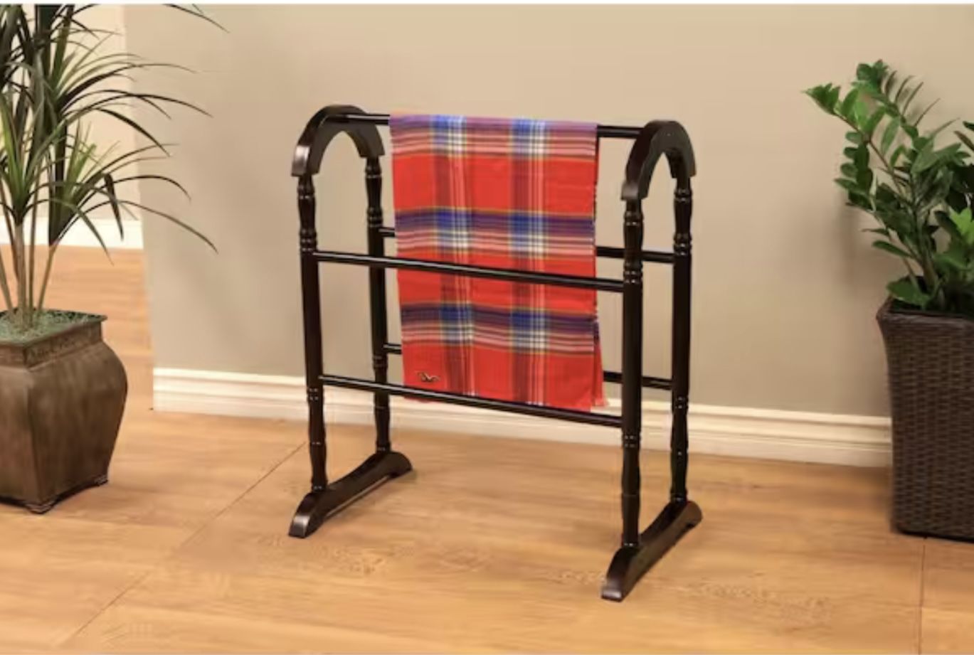 Contemporary Wooden Coat Rack/Quilt Rack in Espresso
