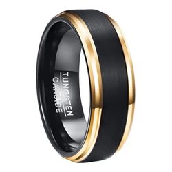18K Gold Plated Tungsten Ring