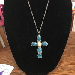 Turquoise Cross Necklace