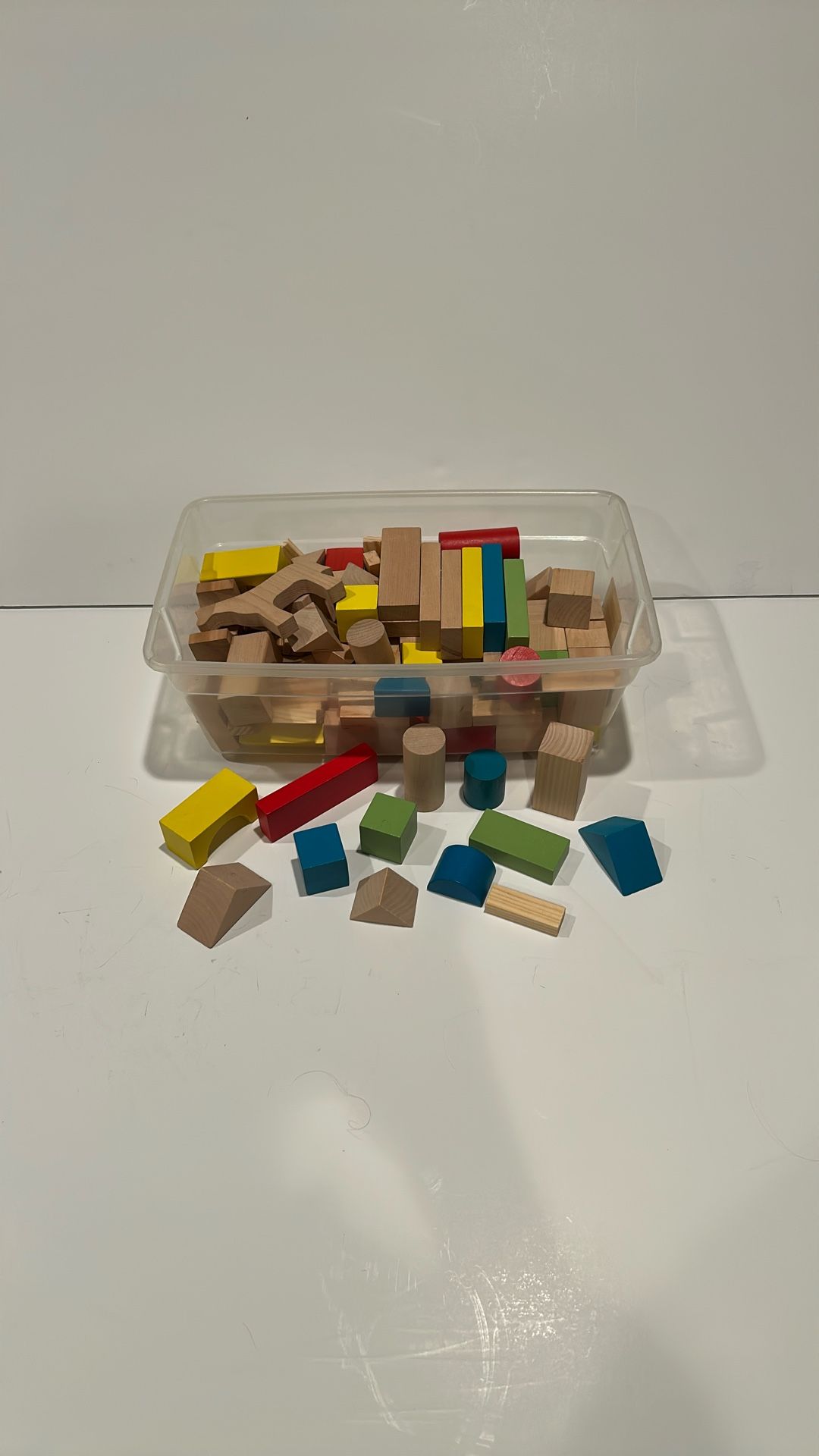 125 Pieces Wooden Blocks Assortment Of Shapes And Colors