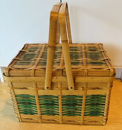 Picnic Basket w/Handles, Rectangular 12”X17”X10 1/2” Deep.