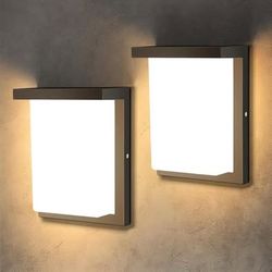 Outdoor Wall Lights, 15W Integrated LED, 3CCT Selectable, IP65 ETL , Graphite gray aluminum wall