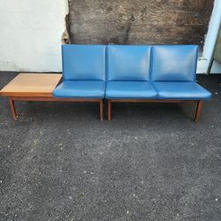 Mid Century Remington Rand Gunlocke 3 Seater Tandem Bench