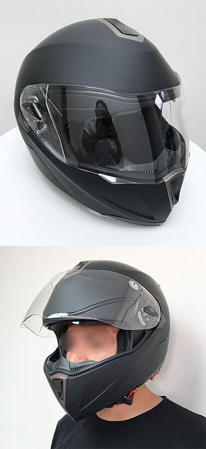 (NEW) $45 Full Face Motorcycle Bike Helmet Flip up Dual Visor (M, L, XL) DOT Approved