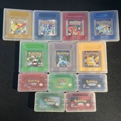 Gameboy Color, Advance GBA GBC Pokemon Emerald, Crystal, Fire Red, Blue, Gold Silver, Ruby