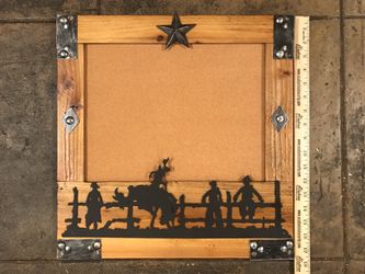 Cowboys bulletin board 18x17 inc Wood and metal Original prize was $49.9