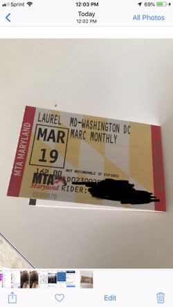 March MARC Train Monthly Pass