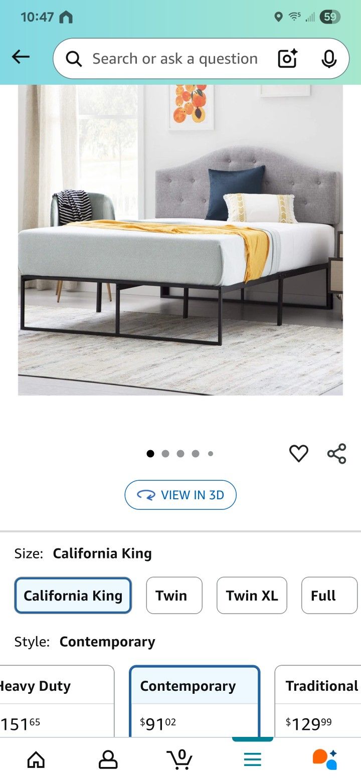 14 Inch California King Bed Frame 