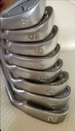 Vintage Ping Eye Iron Set 2-4-5-6-7-8-9-W Steel Shafts Made in USA Golf Club