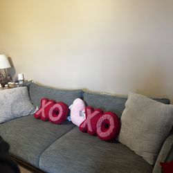 Modern Sofa with Semiotic XO Pillows 