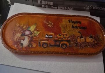 Thanksgiving Oval Trinklet Tray