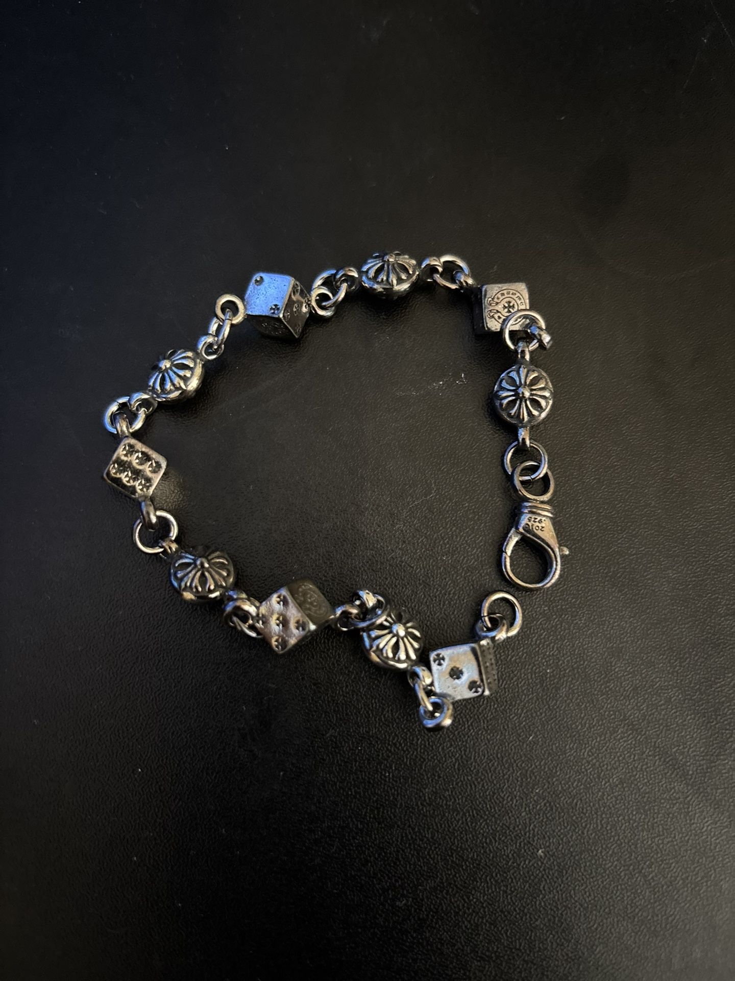 Chrome Dice Bracelet