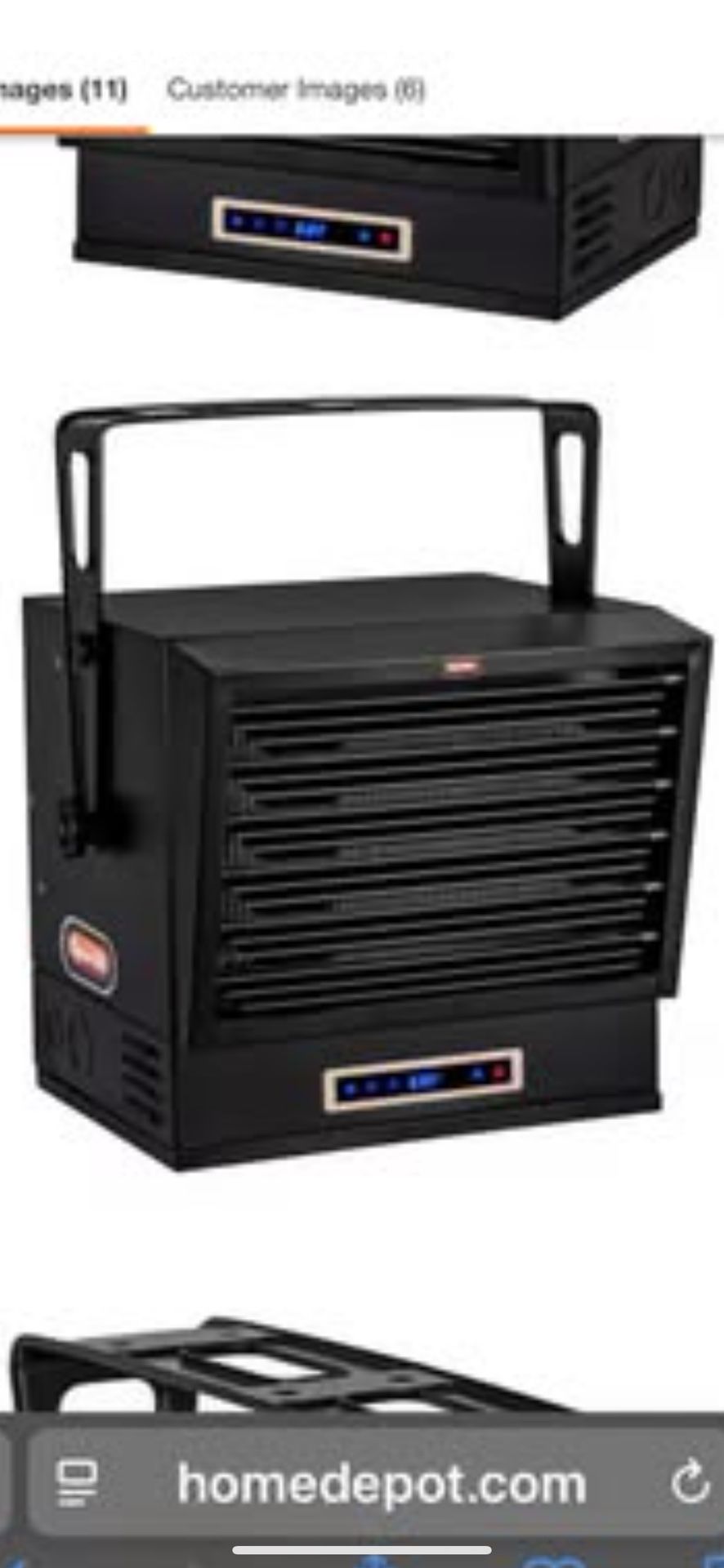 Dyna-Glo EG10000DH Electric Garage Heater,dual Heat,10000W, 240V,