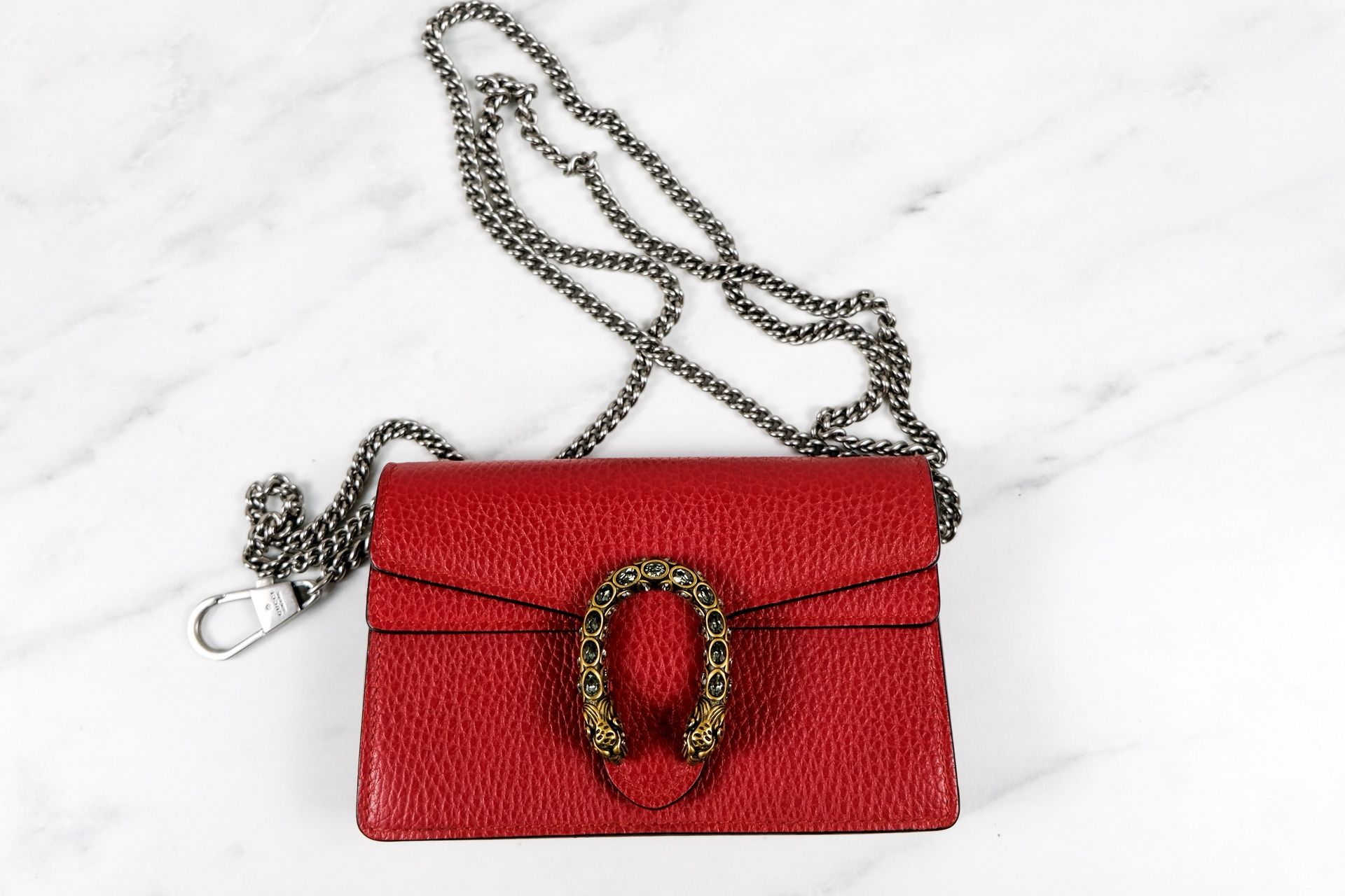 Gucci Dionysus Super Mini – Red Leather – Box & Dust Bag