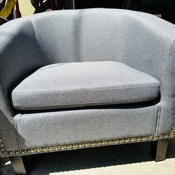Gray Barrel Lounge Chair