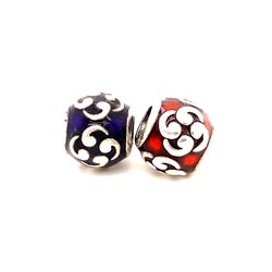 2 Pandora Purple And Red Scroll Charms