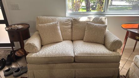 Ethan Allen Classic Off White Sofas