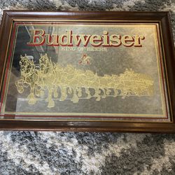 Antique Budweiser Mirror Sign
