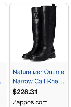 Naturalizer Women'S Ontime Narrow Calf Knee High Boots (Black Leather) - Size 8.5 M