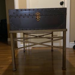 Vintage Black Rectangle Cabinet Table