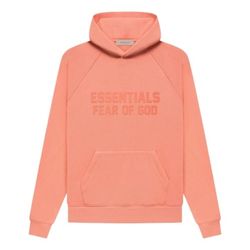 Fear of God Essentials Hoodie 'Coral' | Orange | Men's Size Medium
