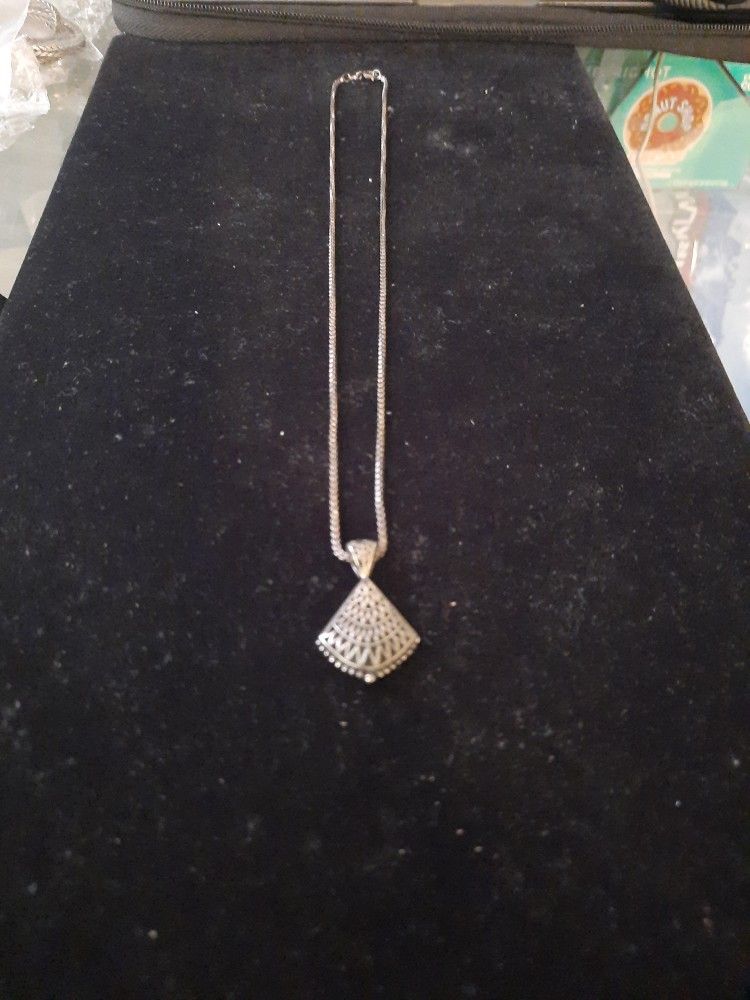 Sterling Silver Necklace with Sterling Silver Charm