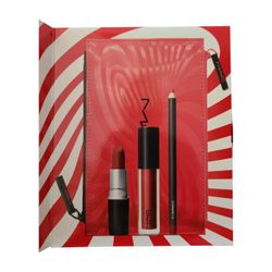 MAC Best-Kept Secret Lip Kit Red – Lipstick, Lip Gloss, and Lip Pencil Set New