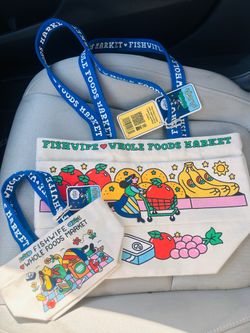 Fishwife x Whole Foods Market Canvas Tote Bag Set