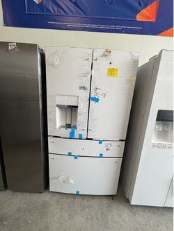 New refrigerator cafe white matte