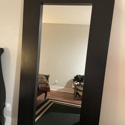 Tall Wood Framed Mirror 