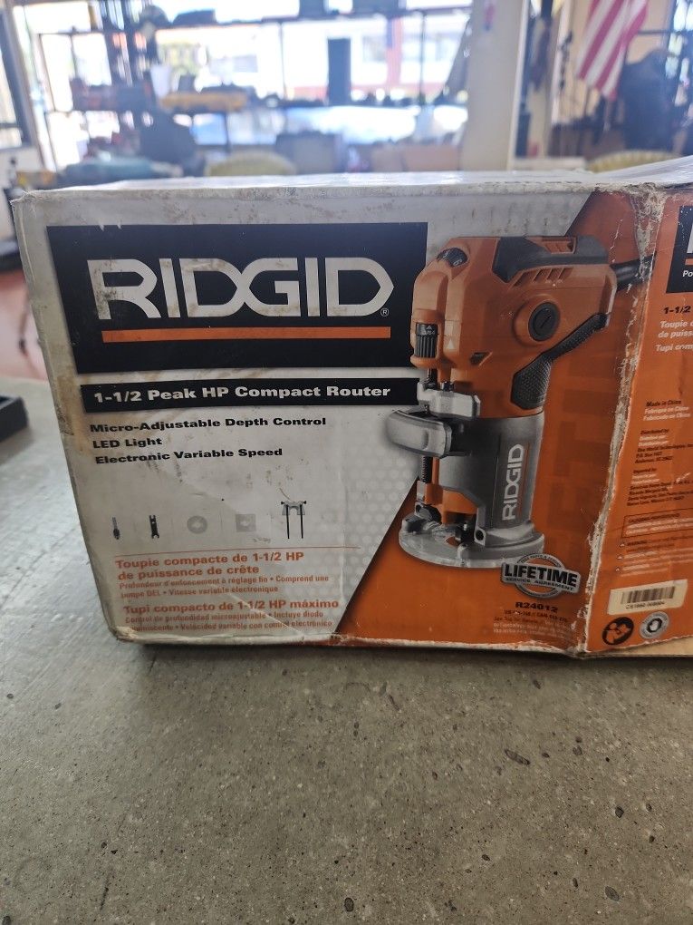 Ridgid R24012 Compact Router Corded New In Box