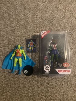 McFarlane Red Platinum Page Puncher Miss Martian & Martian Manhunter