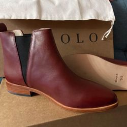 Nisolo Chelsea Boot- Waterproof Leather Women Boots- Slip on- Casual All Weather-Size 9.5