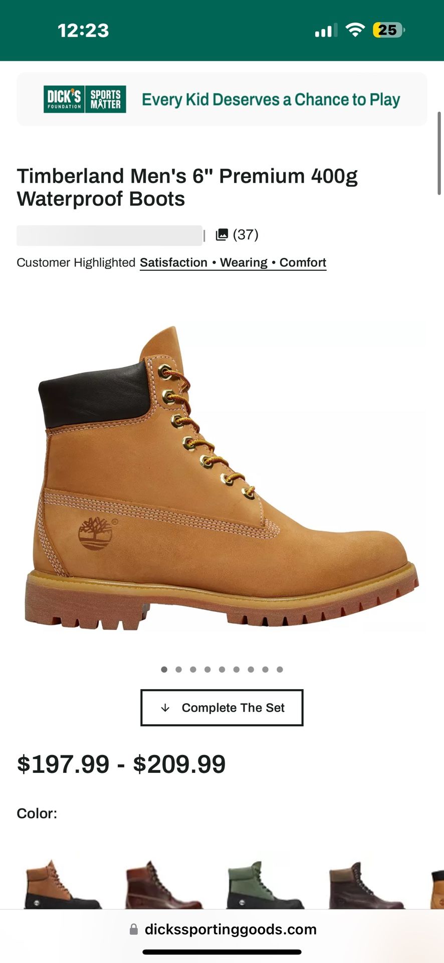Timberland Men’s 6” Premium Water Proof Boots