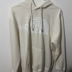 White North face Hoodie Size m